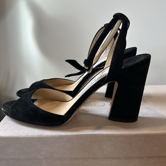 Jimmy Choo Miranda black suede shoes. Worn once - Picture 3 of 5